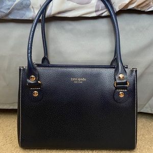 Kate Spade Navy Blue Purse with snap